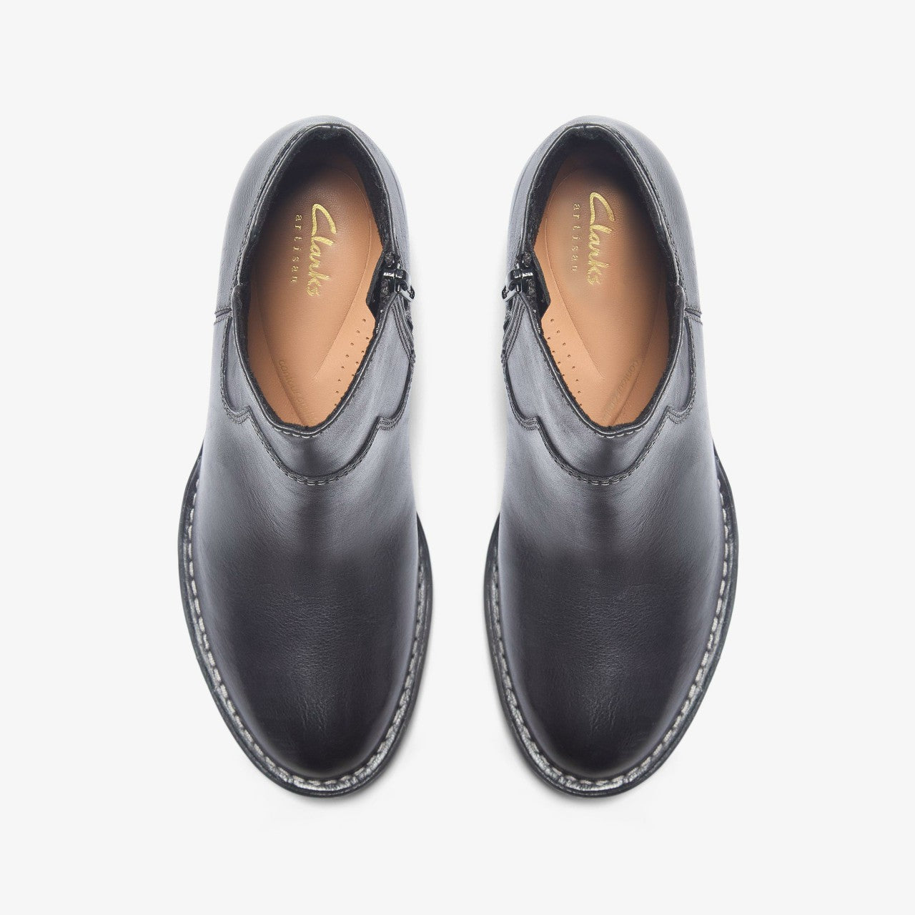 Kastela Top Black Leather Clarks Women