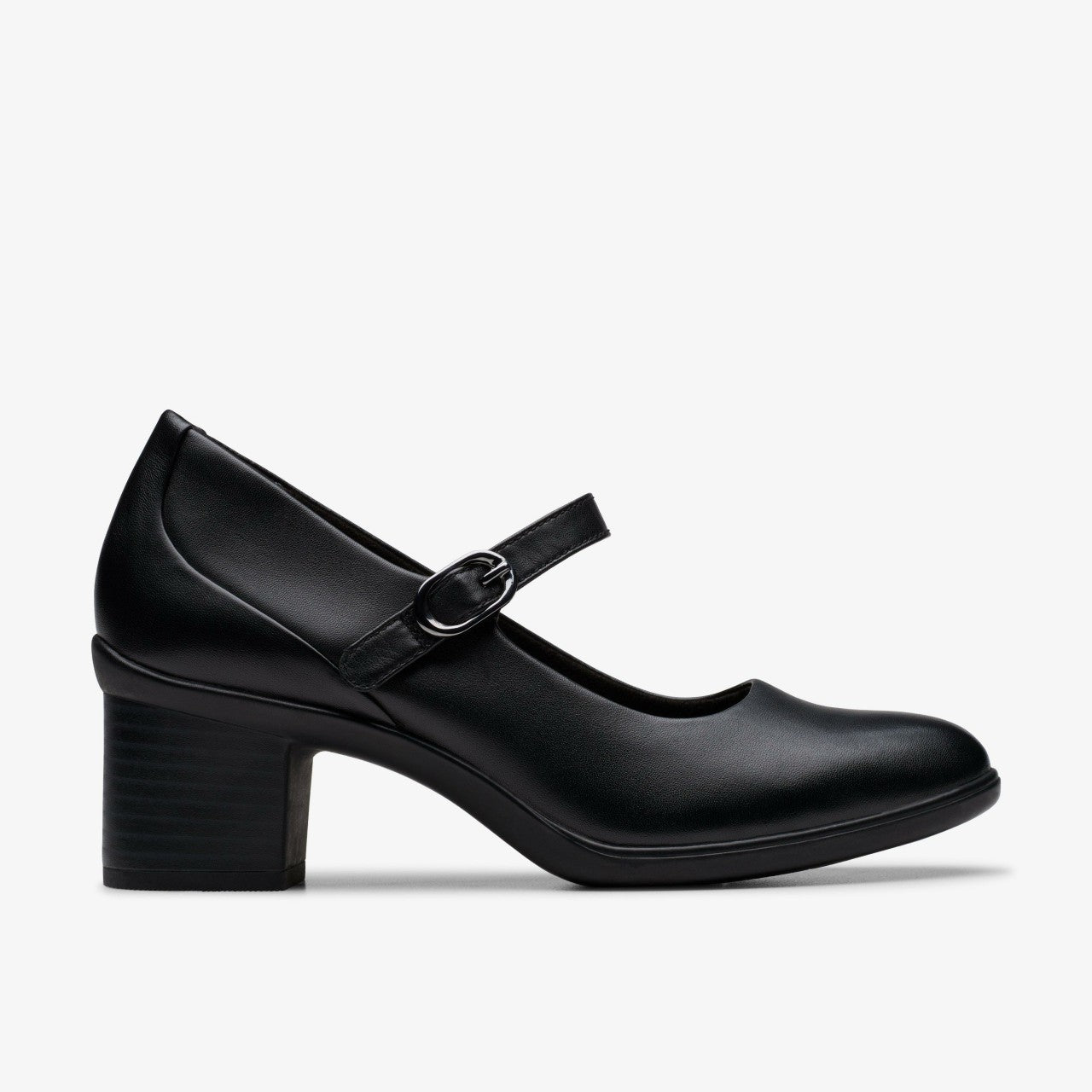 Shaya Jane Black Leather Clarks Women