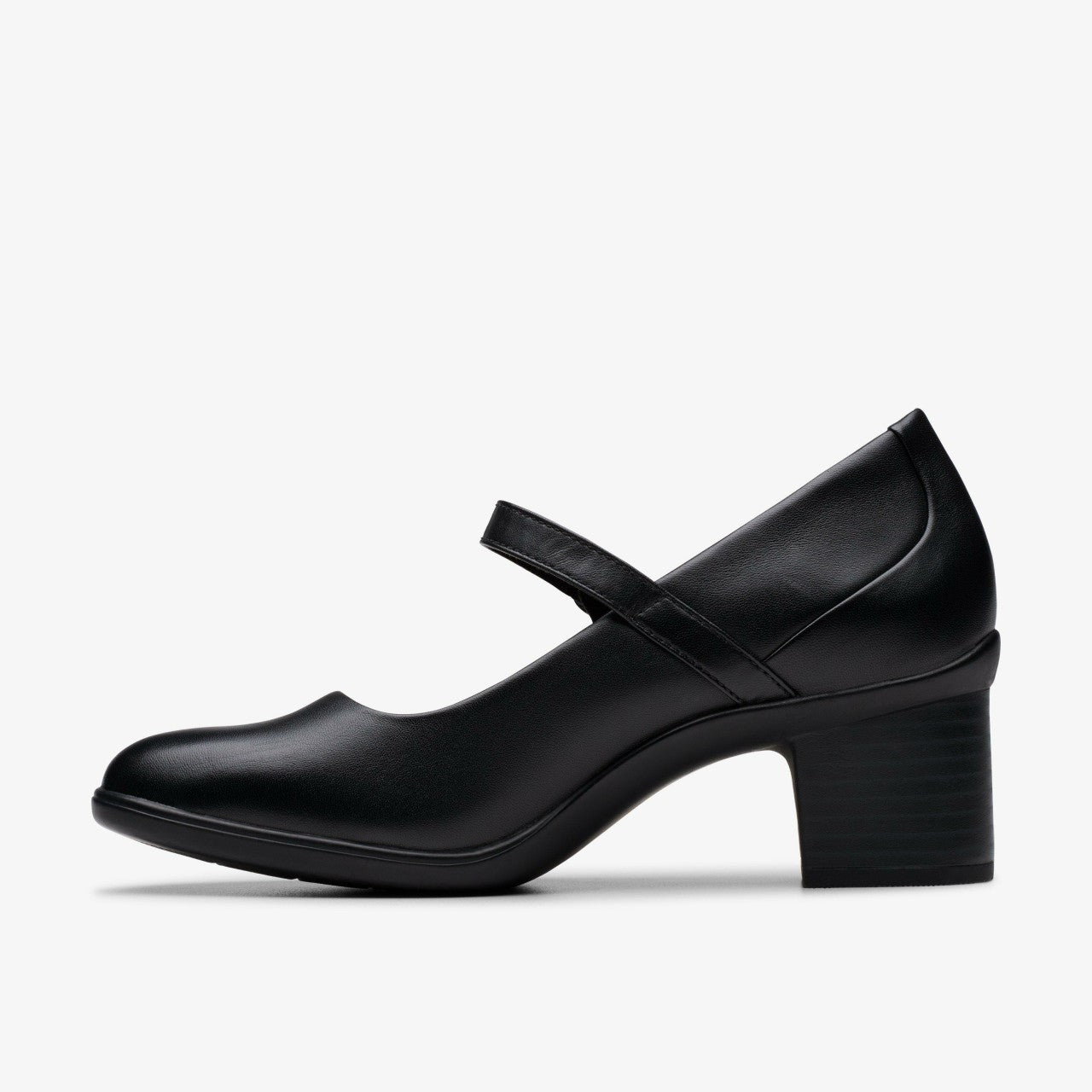 Shaya Jane Black Leather Clarks Women