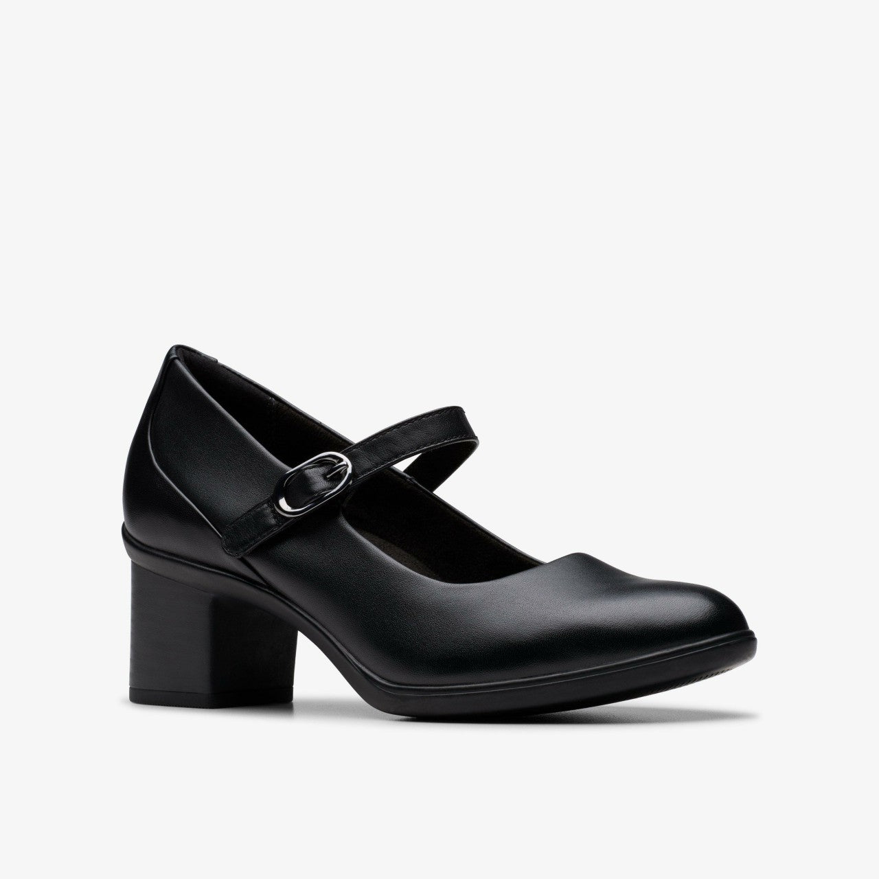 Shaya Jane Black Leather Clarks Women