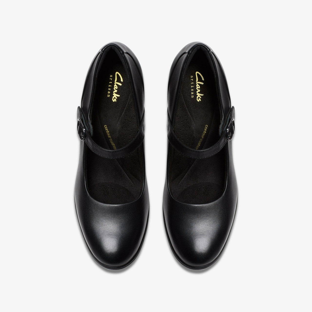Shaya Jane Black Leather Clarks Women