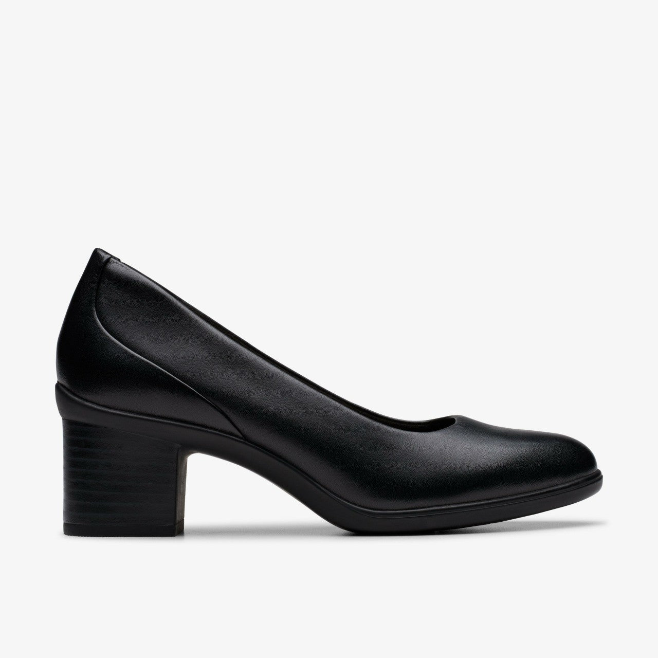 Shaya Poppy Black Leather Clarks Women