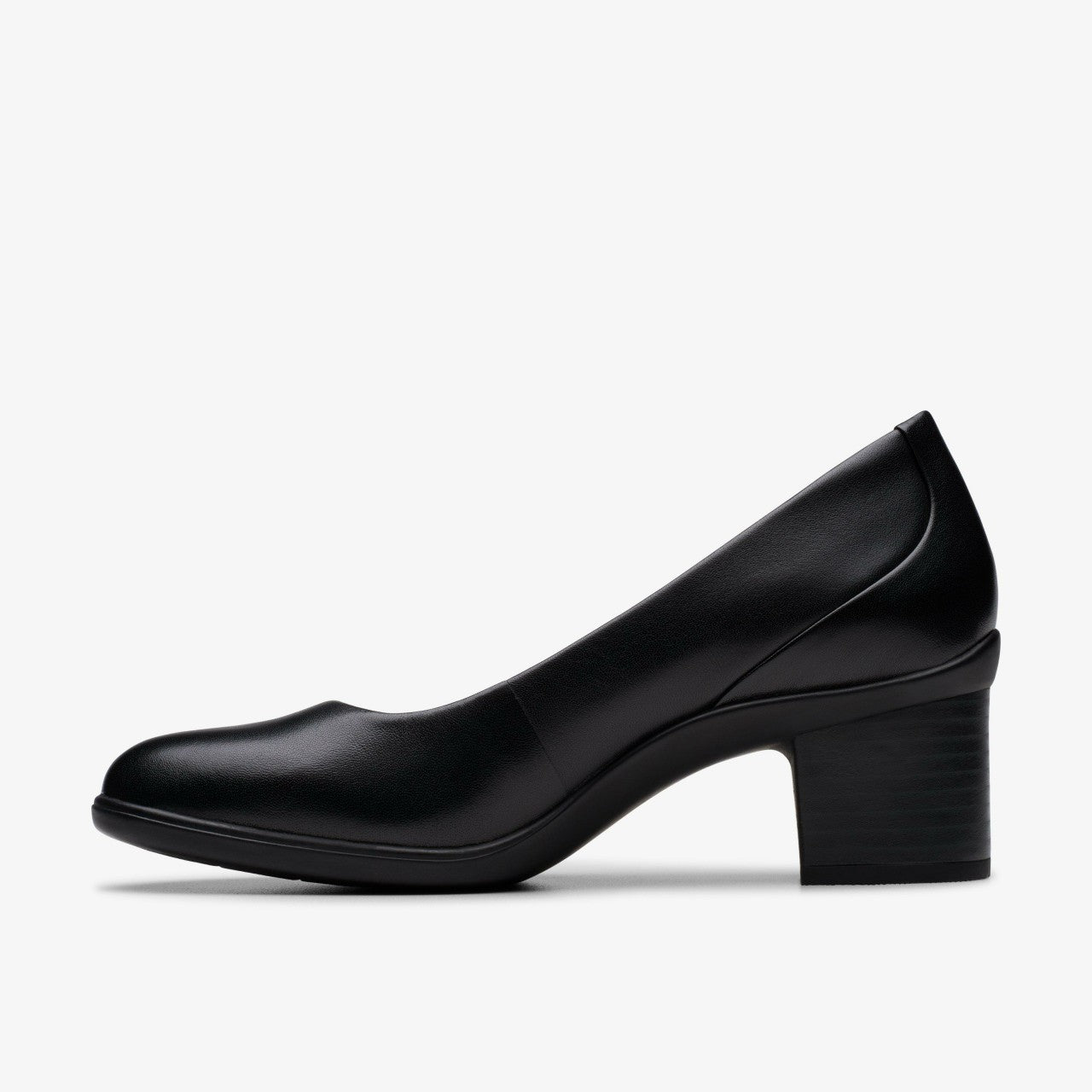 Shaya Poppy Black Leather Clarks Women