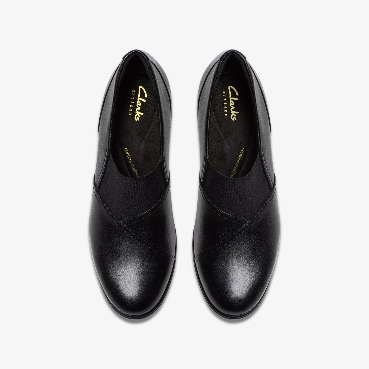 Shaya Tess Black Leather Clarks Women