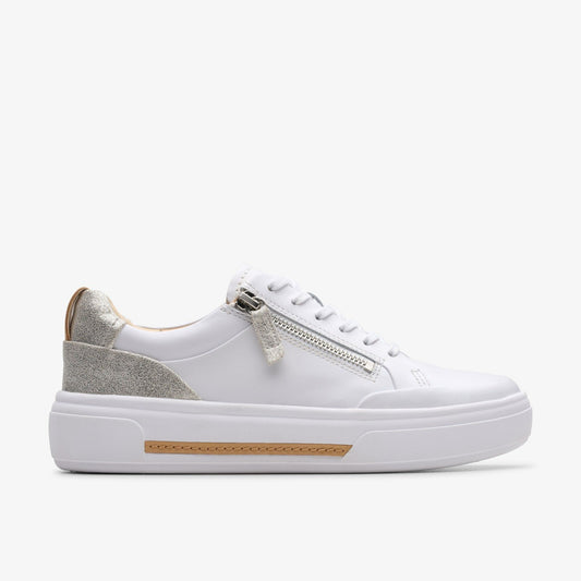 Hollyhock Zip Silver Combination Leather Clarks Women