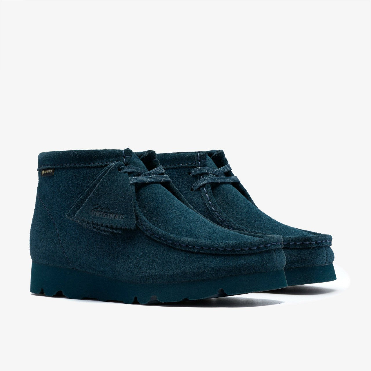 Wallabee Boot GORE-TEX Dark Teal Suede Clarks Women