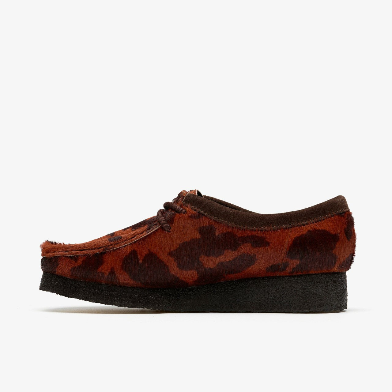 Wallabee Brown Cow Print Clarks Women