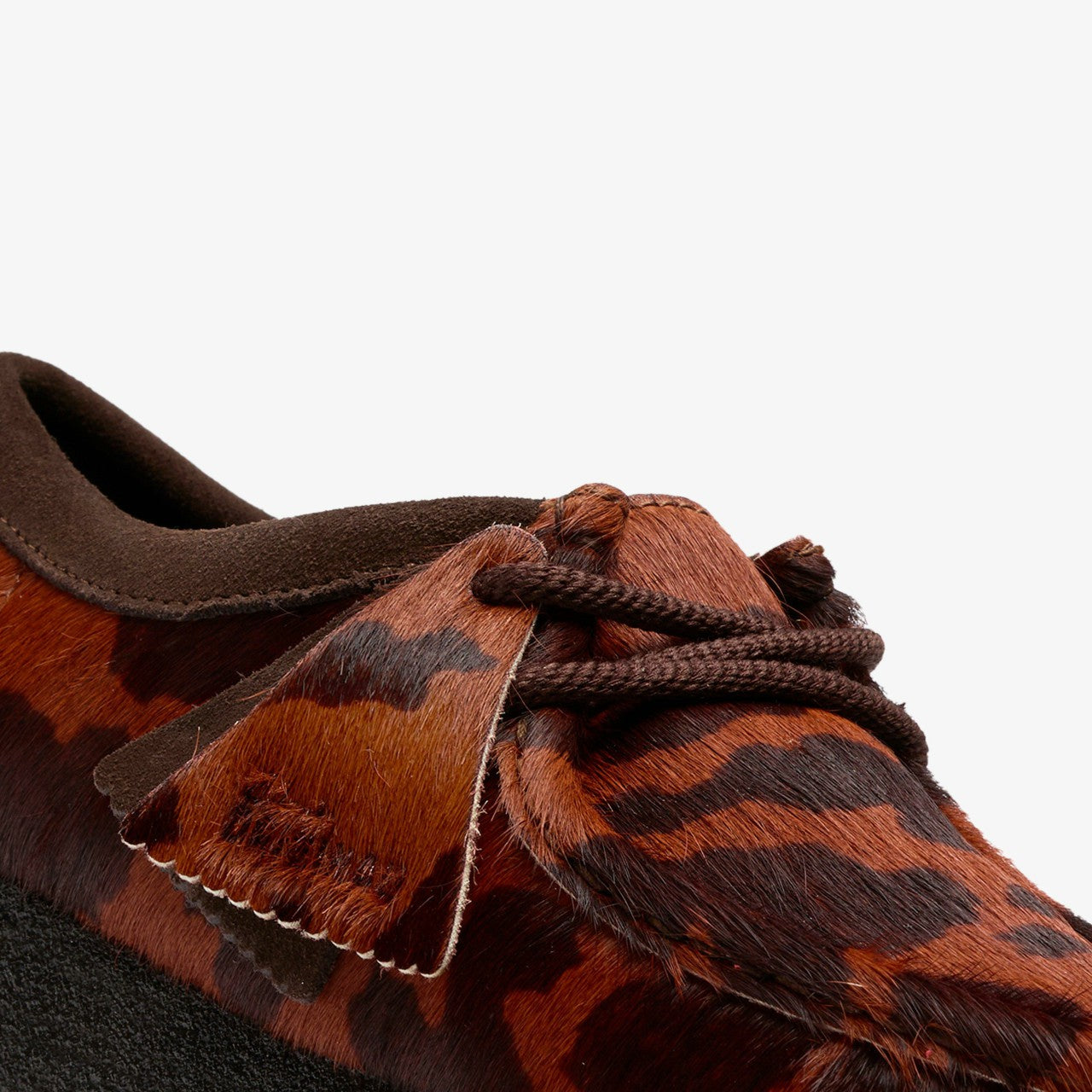 Wallabee Brown Cow Print Clarks Women