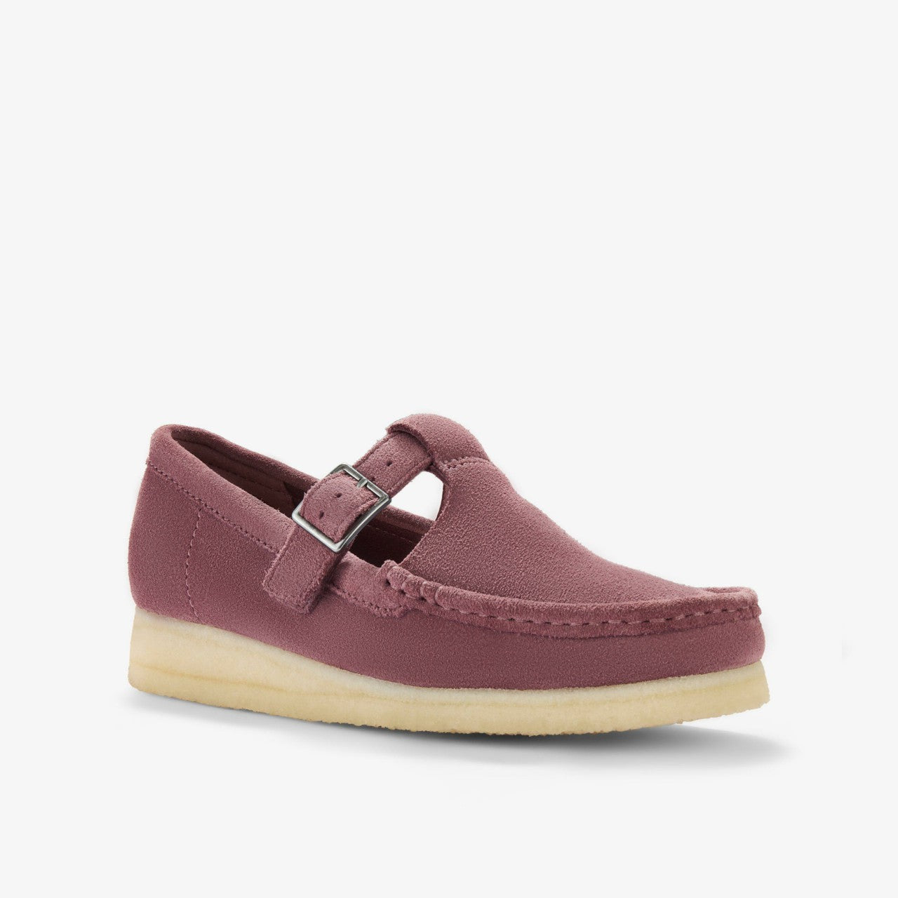 Wallabee T Bar Rose Brown Suede Clarks Women