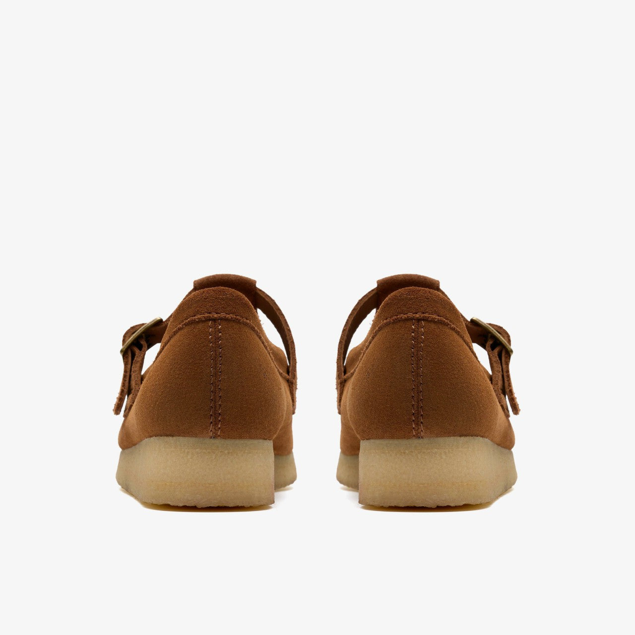 Wallabee T Bar Brown/Orange Suede Clarks Women