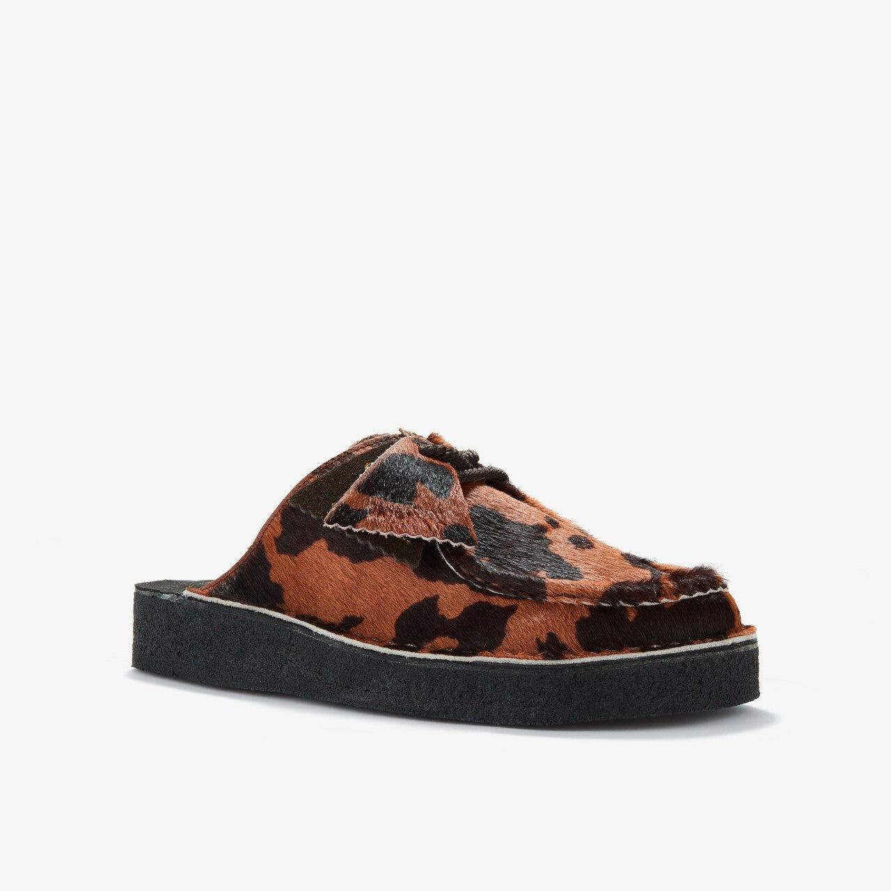 Desert Nomad Mule Brown Cow Print Clarks Women