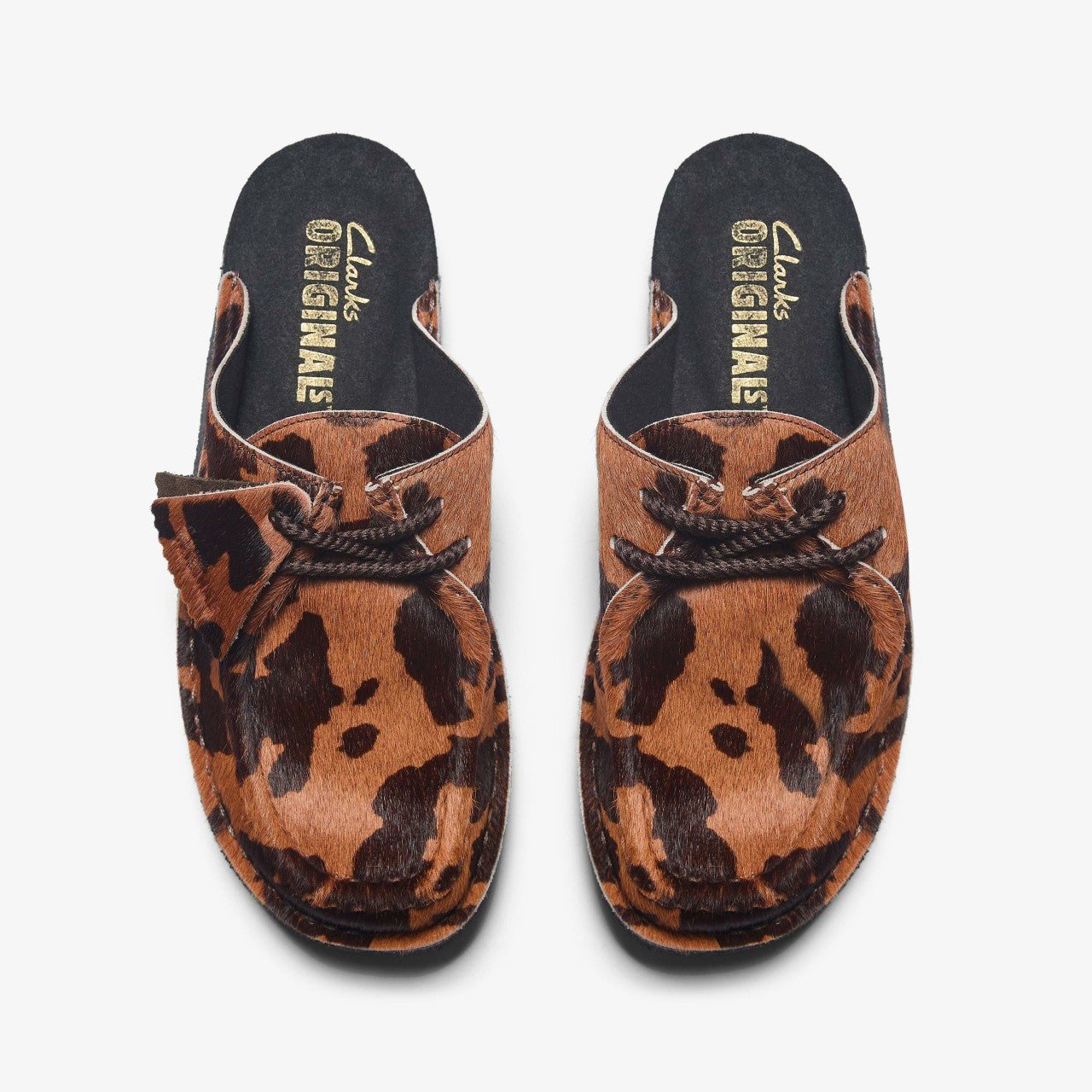 Desert Nomad Mule Brown Cow Print Clarks Women