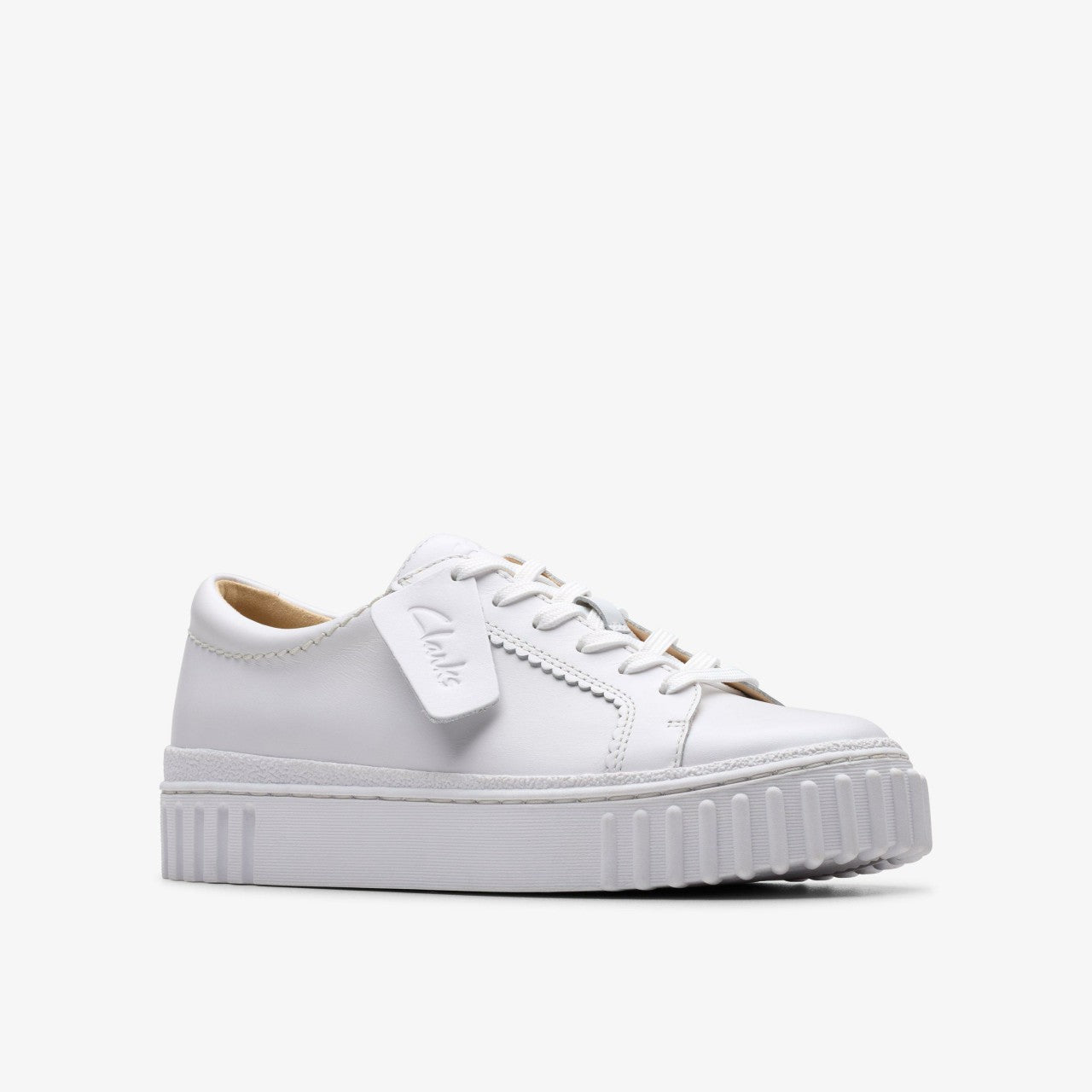 Mayhill Walk White Leather Clarks Women