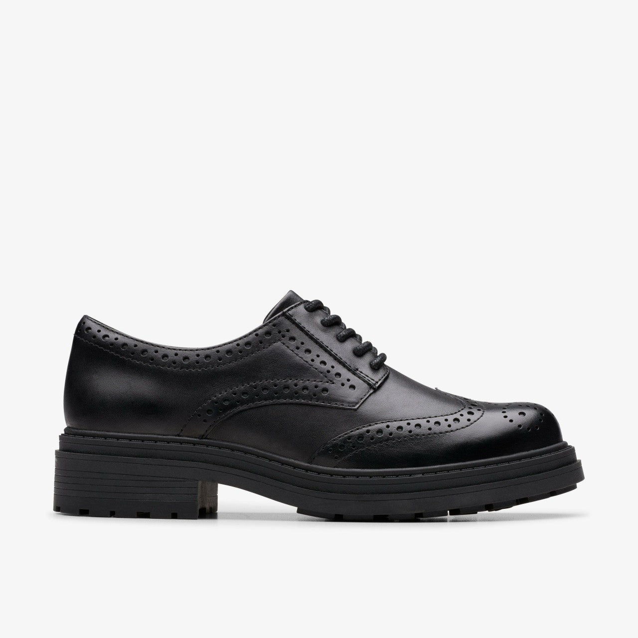 Orinoco3 Derby Black Leather Clarks Women