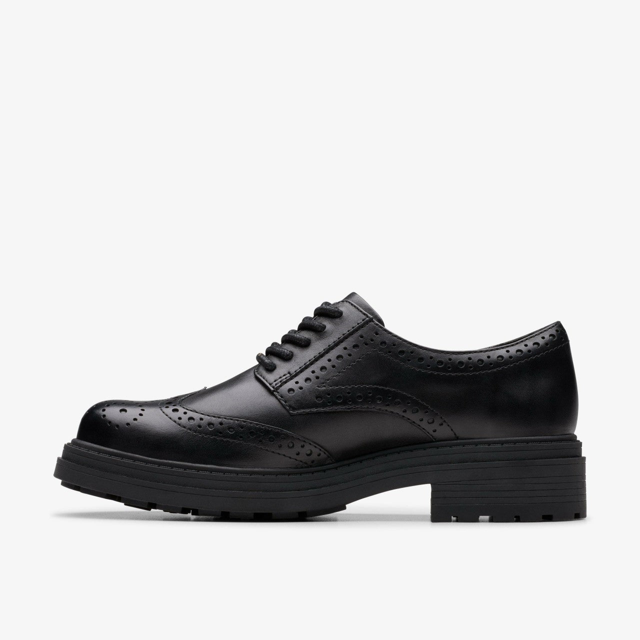 Orinoco3 Derby Black Leather Clarks Women
