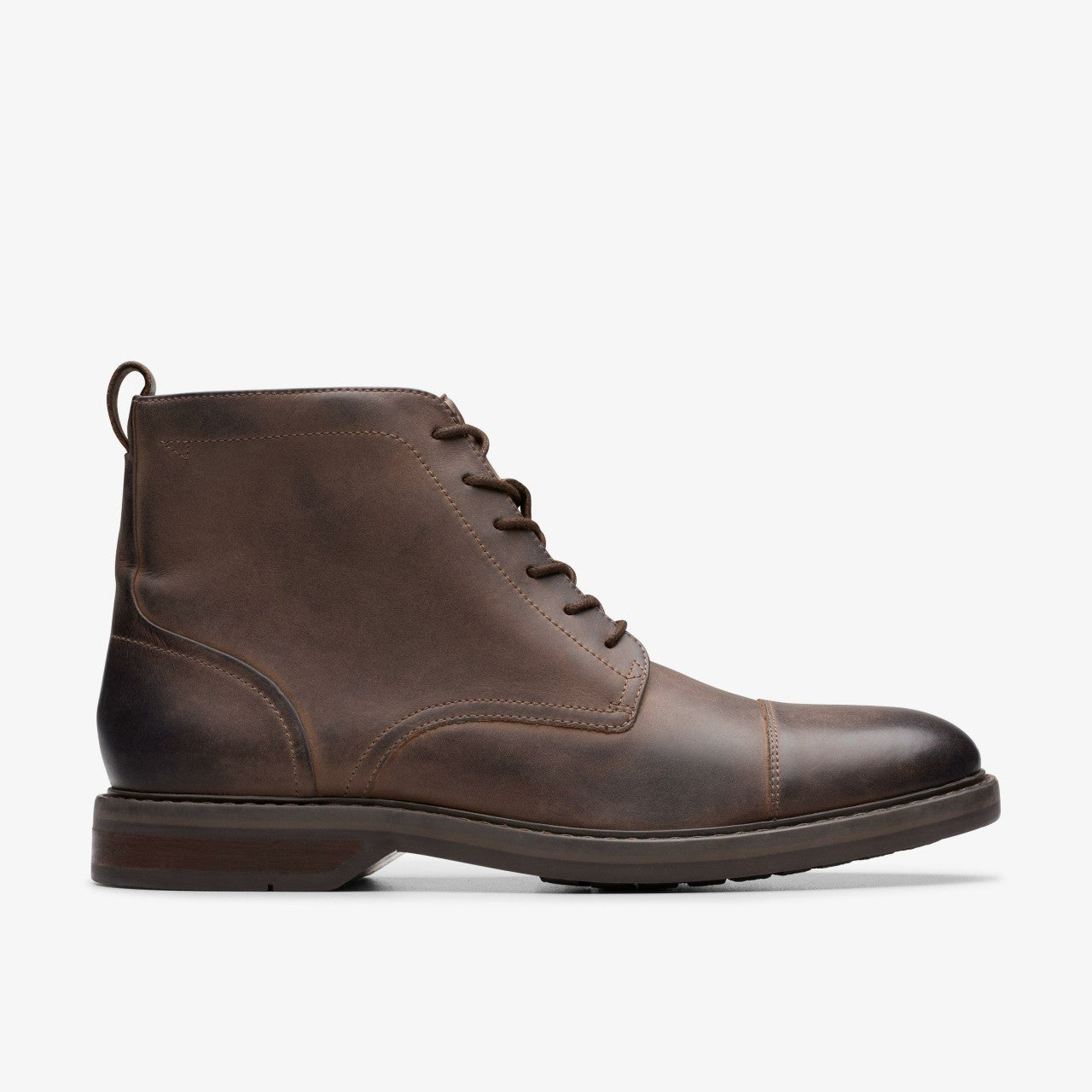 Aldwin Cap Brown Leather Clarks Men