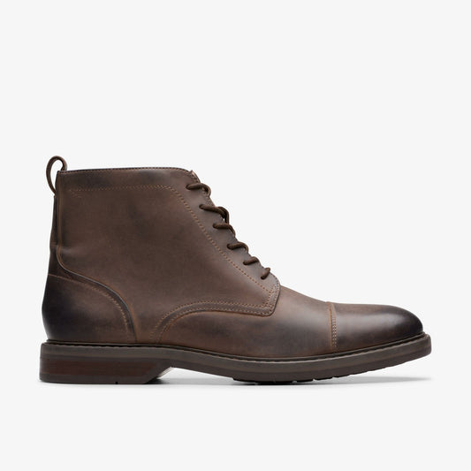 Aldwin Cap Brown Leather Clarks Men
