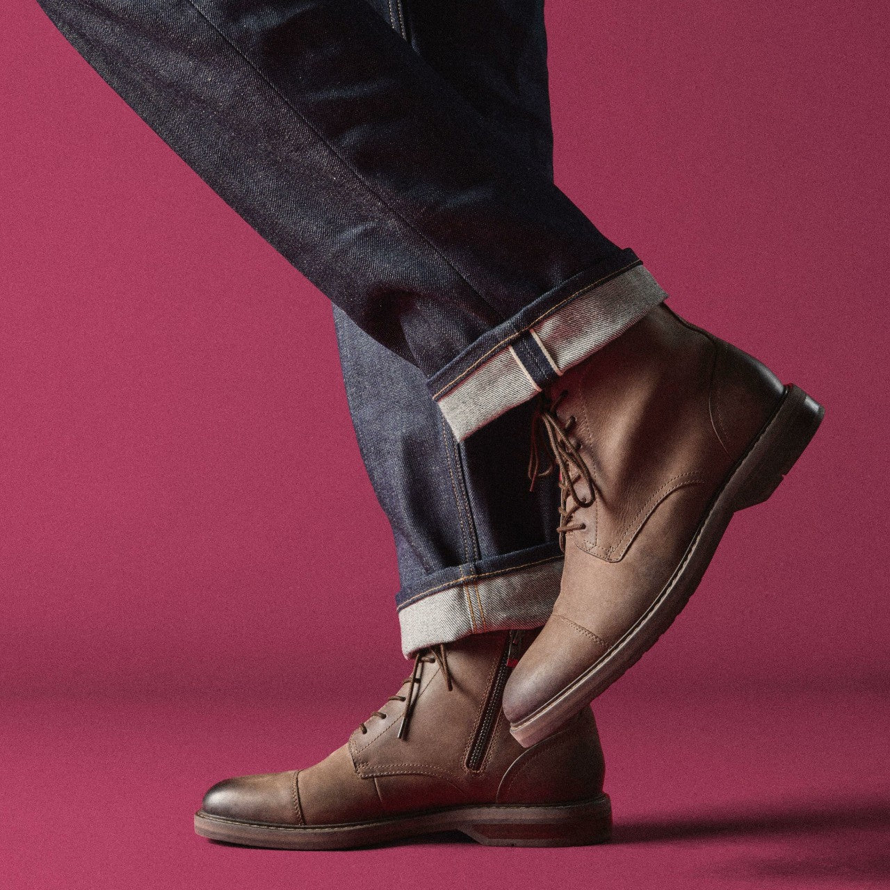 Aldwin Cap Brown Leather Clarks Men