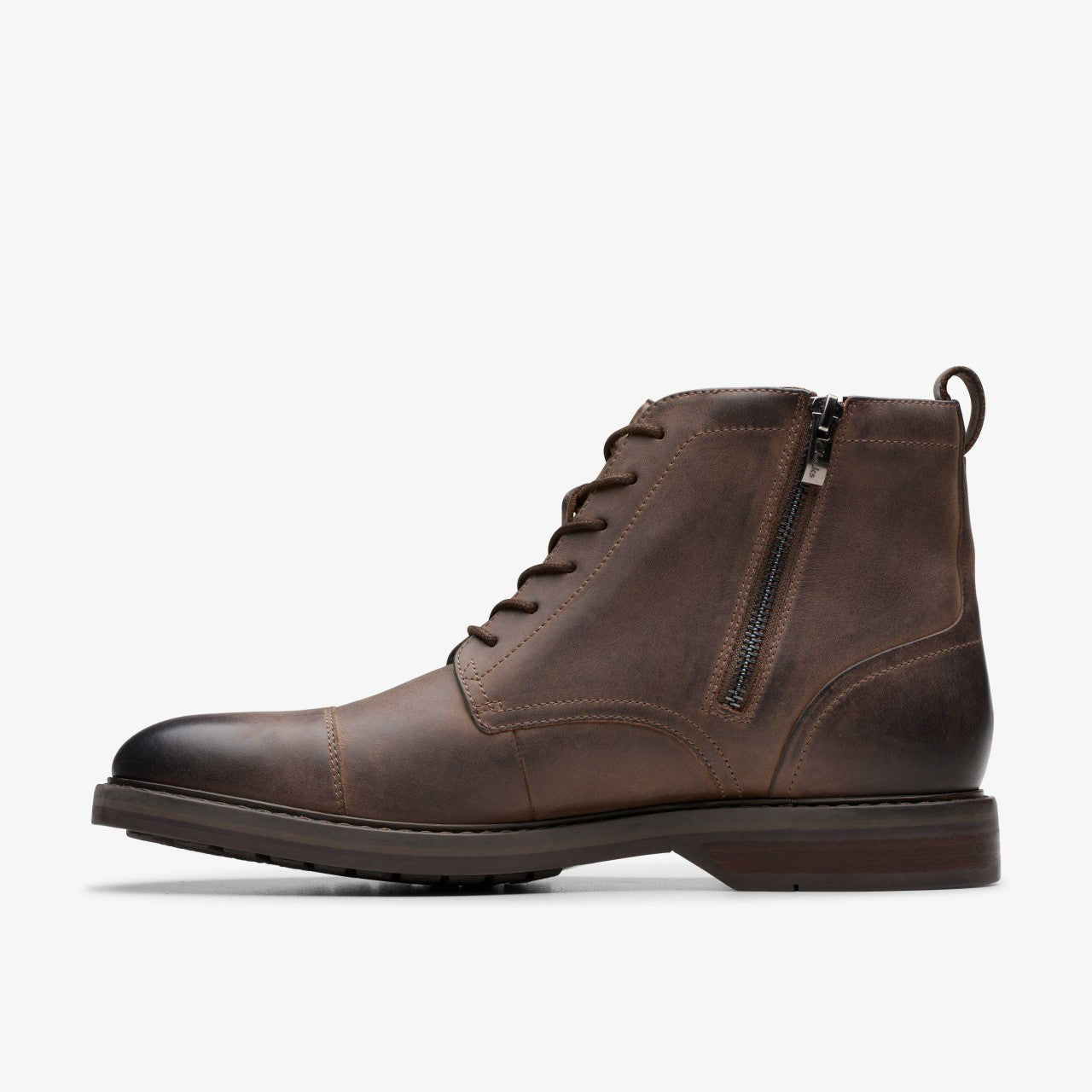 Aldwin Cap Brown Leather Clarks Men