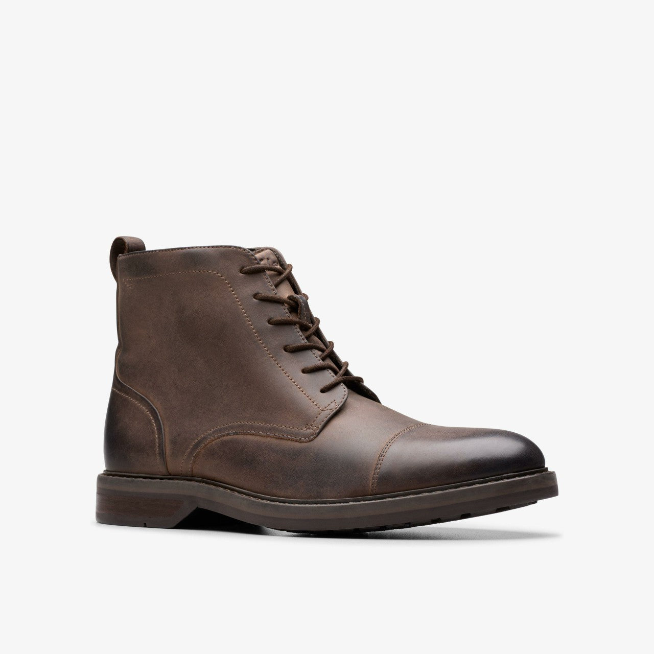 Aldwin Cap Brown Leather Clarks Men