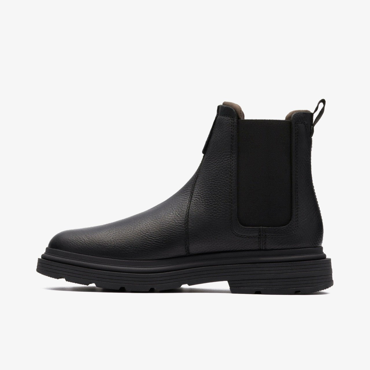 Badbury Easy Black Leather Clarks Men