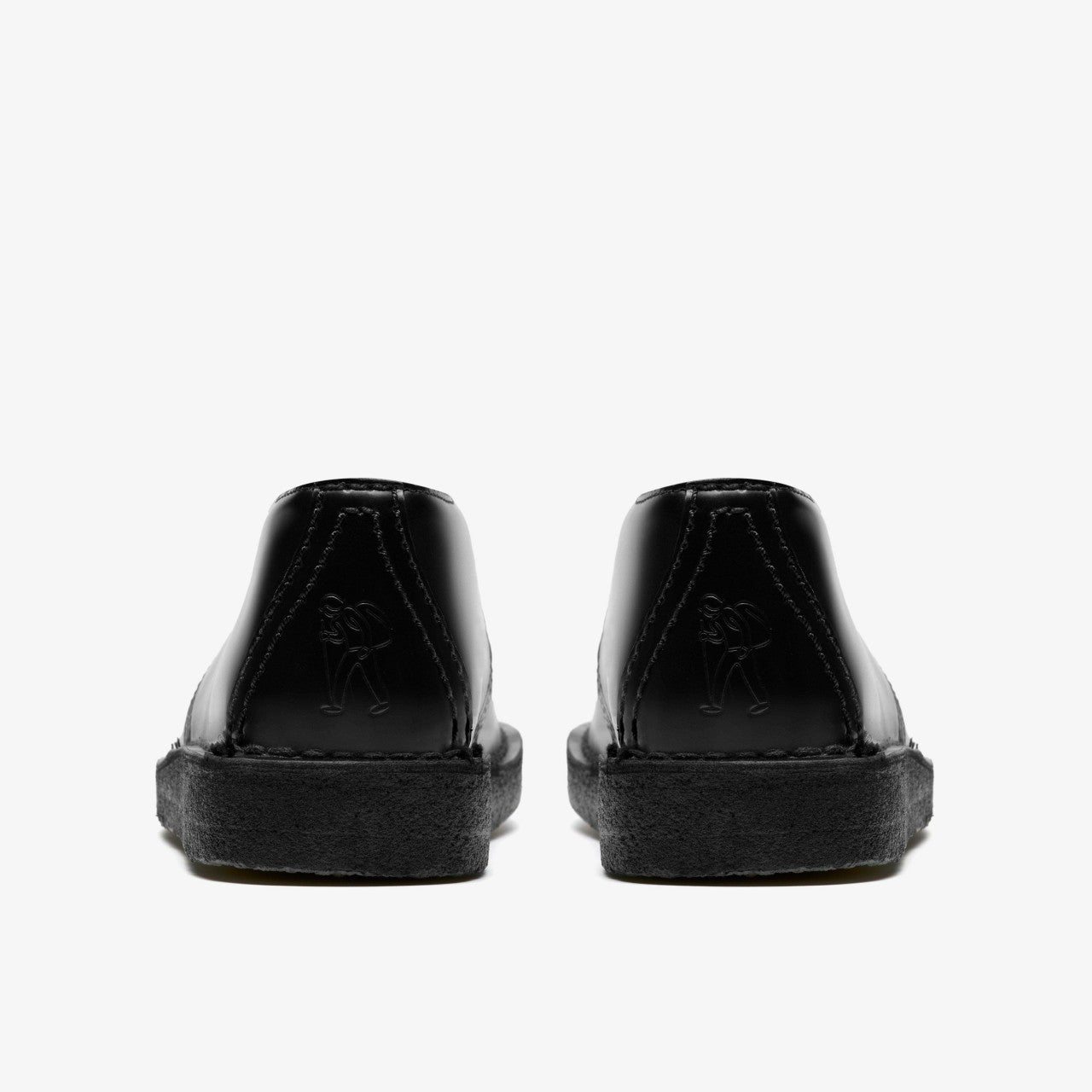 Desert Trek Black Hi Shine Leather Clarks Women
