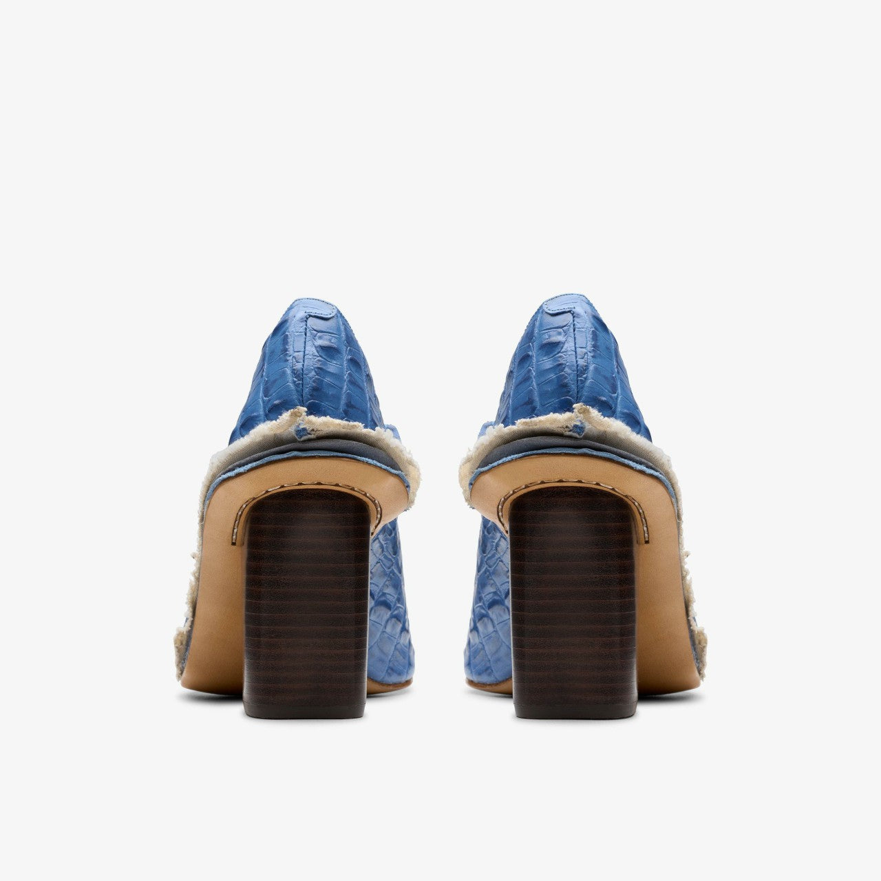 Martine Rose Heel Womens Blue Leather Clarks Women