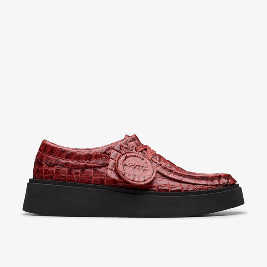 Martine Rose Torview Womens Burgundy Leather Clarks Women