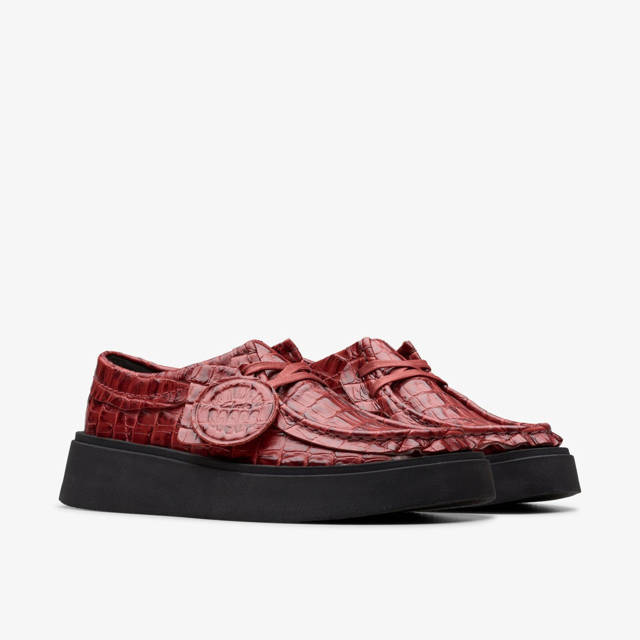 Martine Rose Torview Womens Burgundy Leather Clarks Women