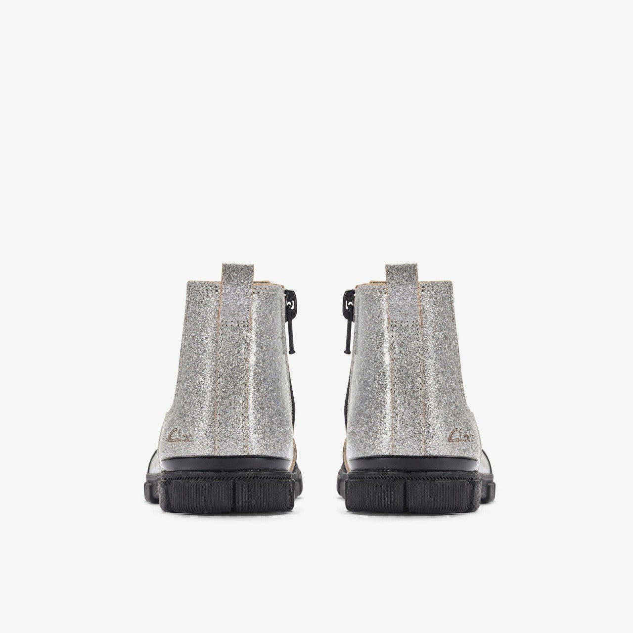Evyn Chelsea Toddler Silver Patent Clarks Kids