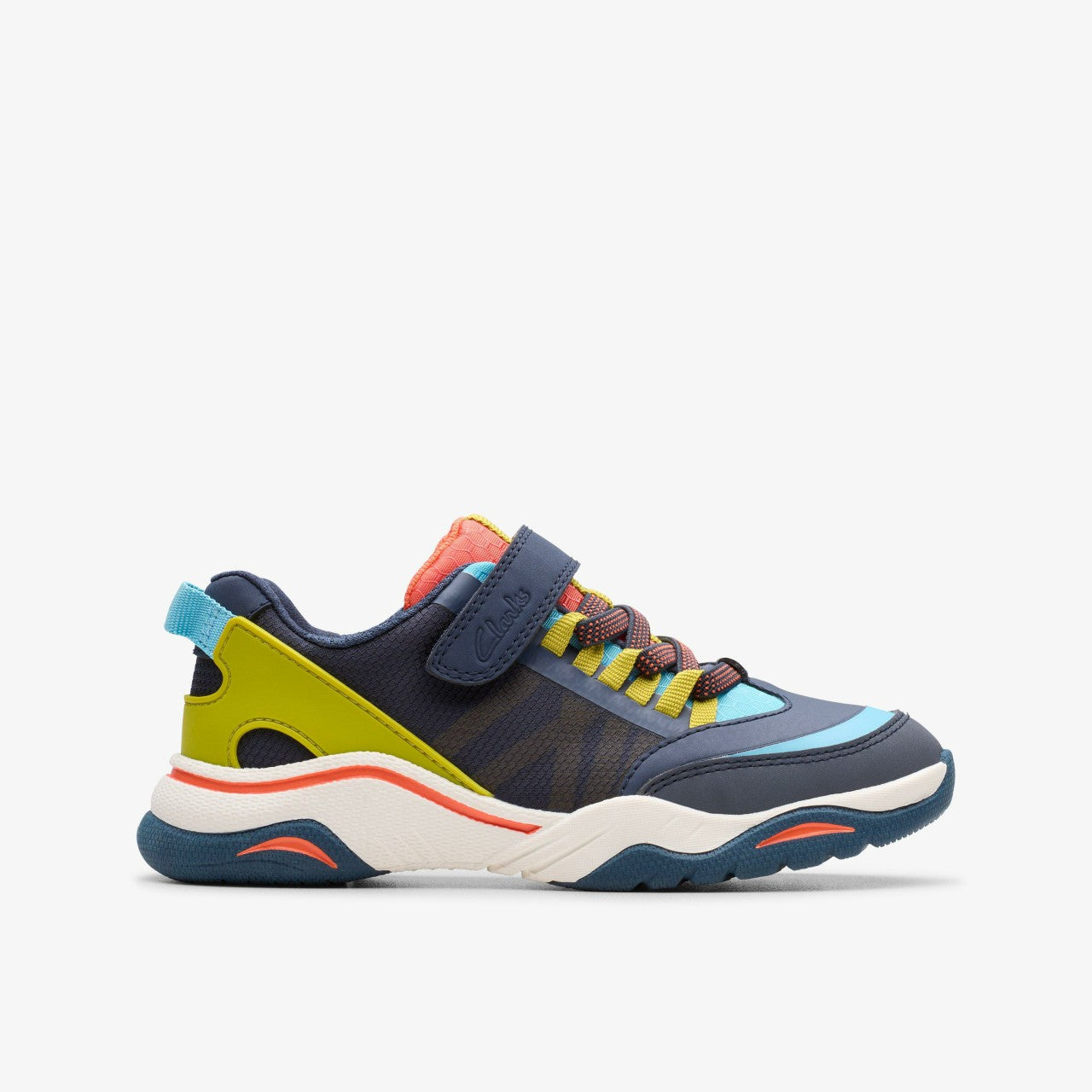 Feather Track Kid Navy Combination Clarks Kids