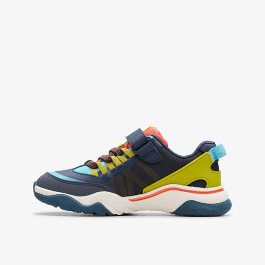 Feather Track Kid Navy Combination Clarks Kids
