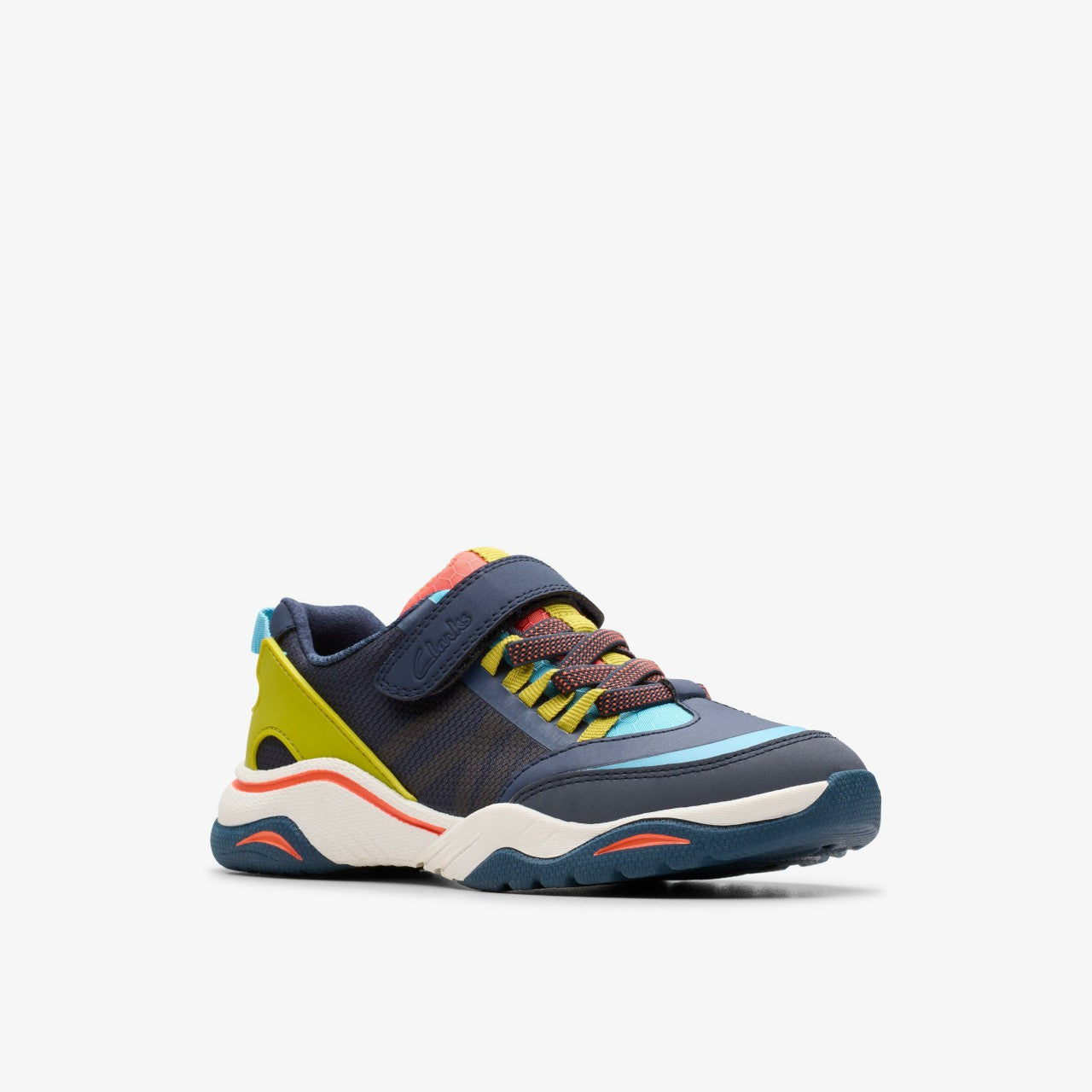 Feather Track Kid Navy Combination Clarks Kids