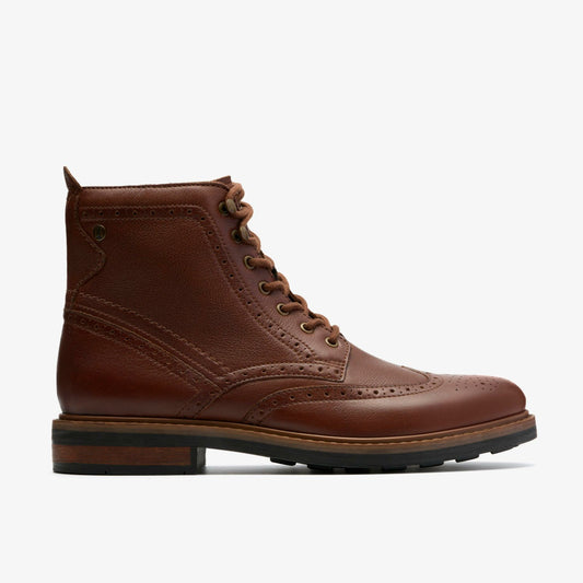 Newford Lace Boot Mid Tan Leather Clarks Men