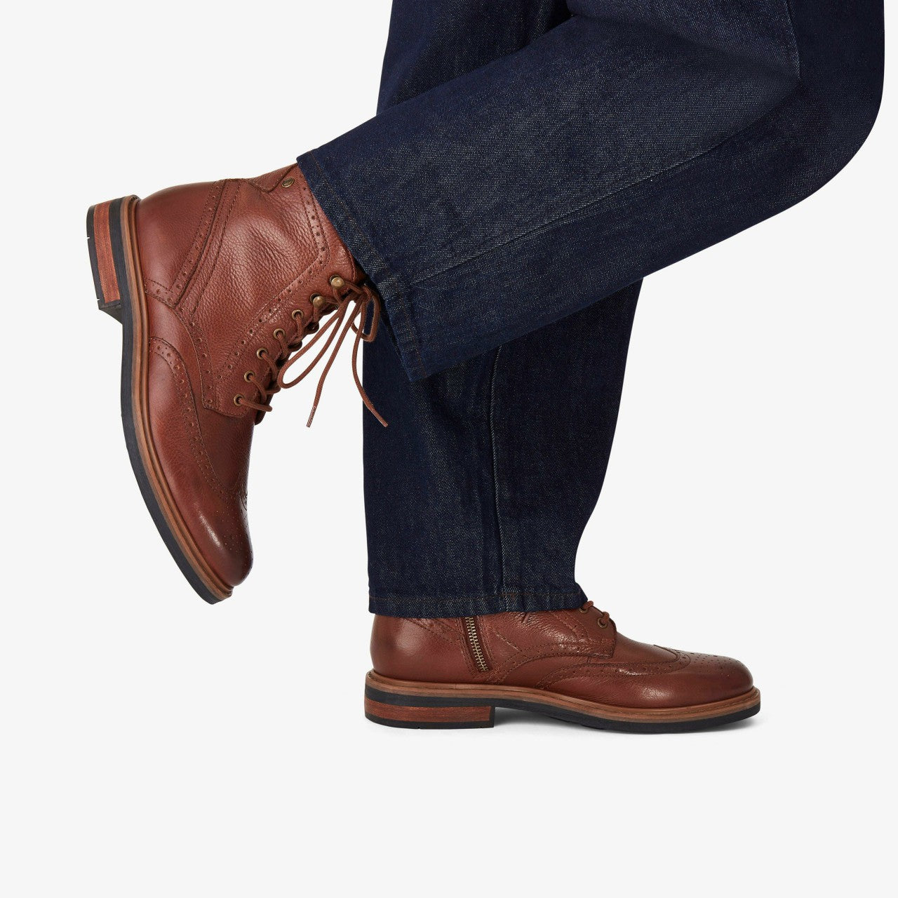 Newford Lace Boot Mid Tan Leather Clarks Men