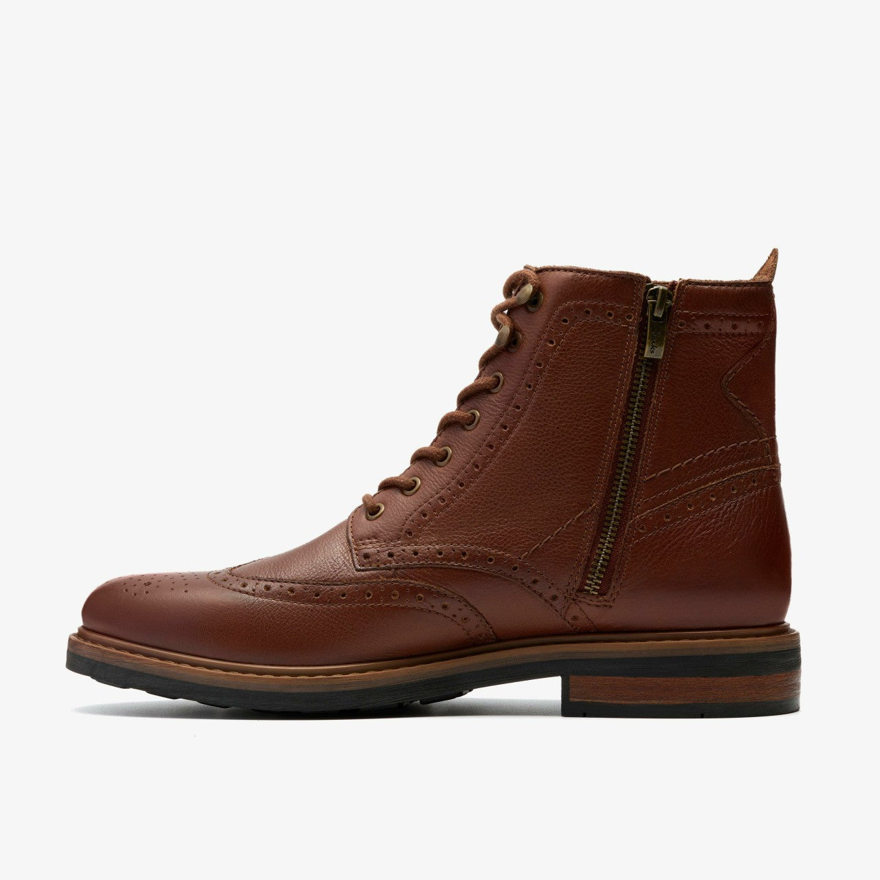 Newford Lace Boot Mid Tan Leather Clarks Men