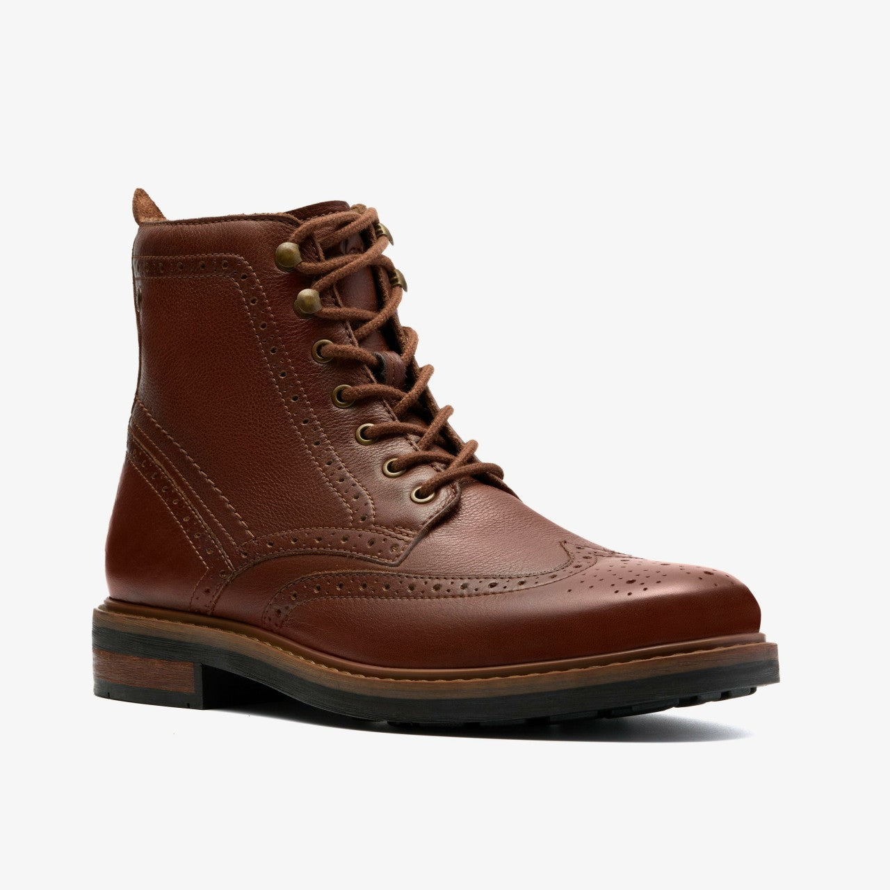 Newford Lace Boot Mid Tan Leather Clarks Men