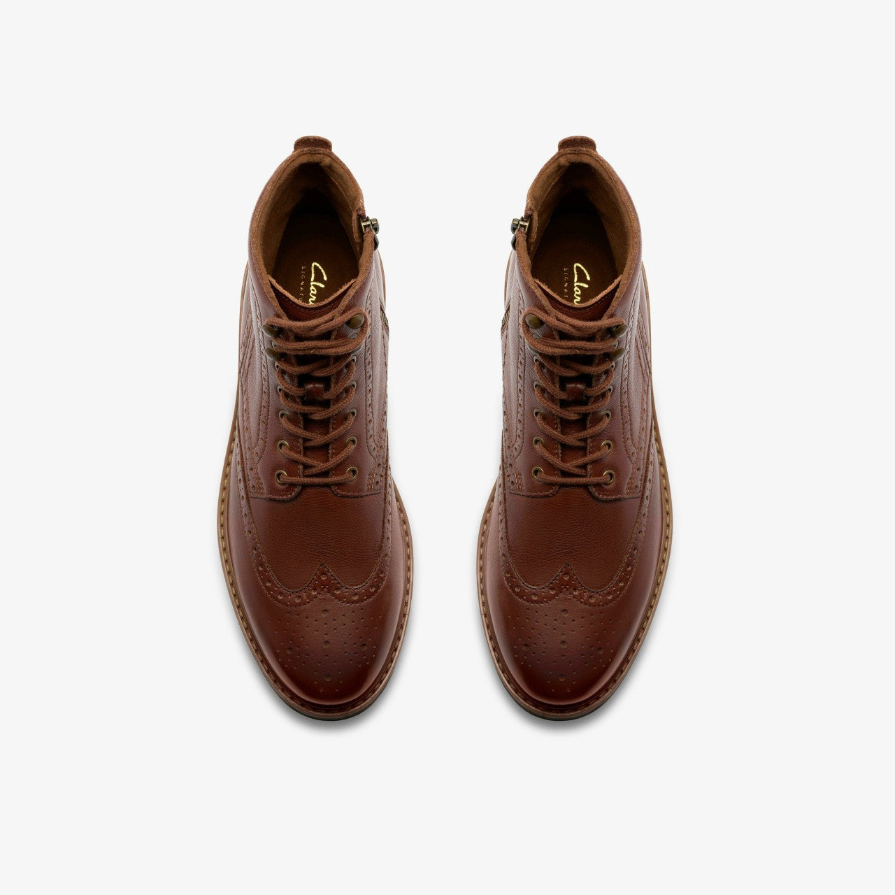 Newford Lace Boot Mid Tan Leather Clarks Men