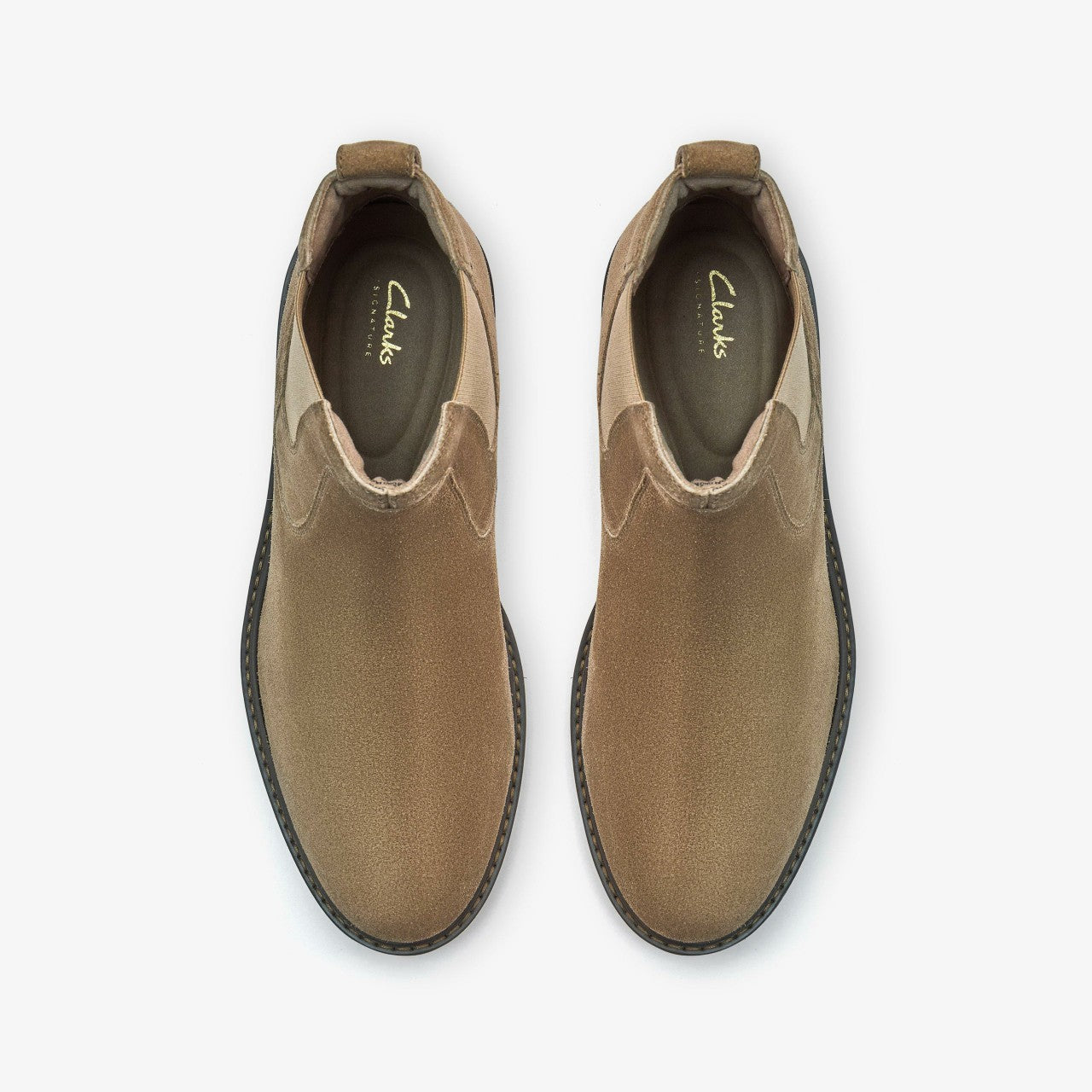 Newford Easy Dark Sand Suede Clarks Men