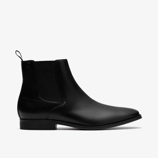 Paulton Easy Black Leather Clarks Men