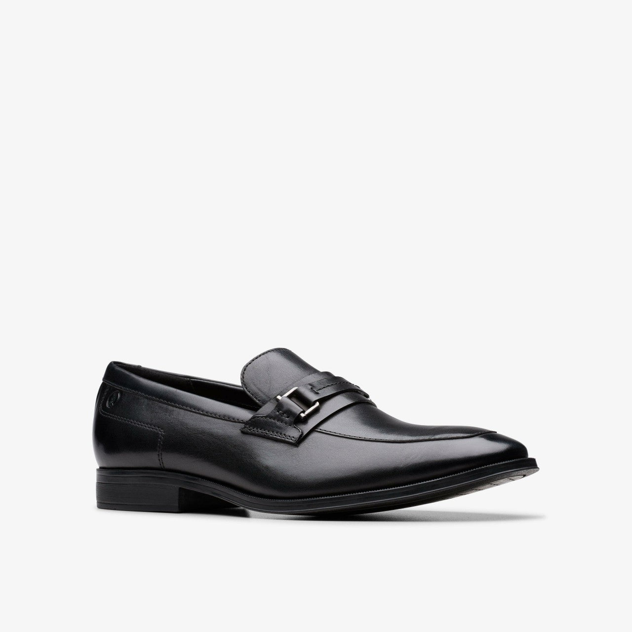 Paulton Lo Black Leather Clarks Men