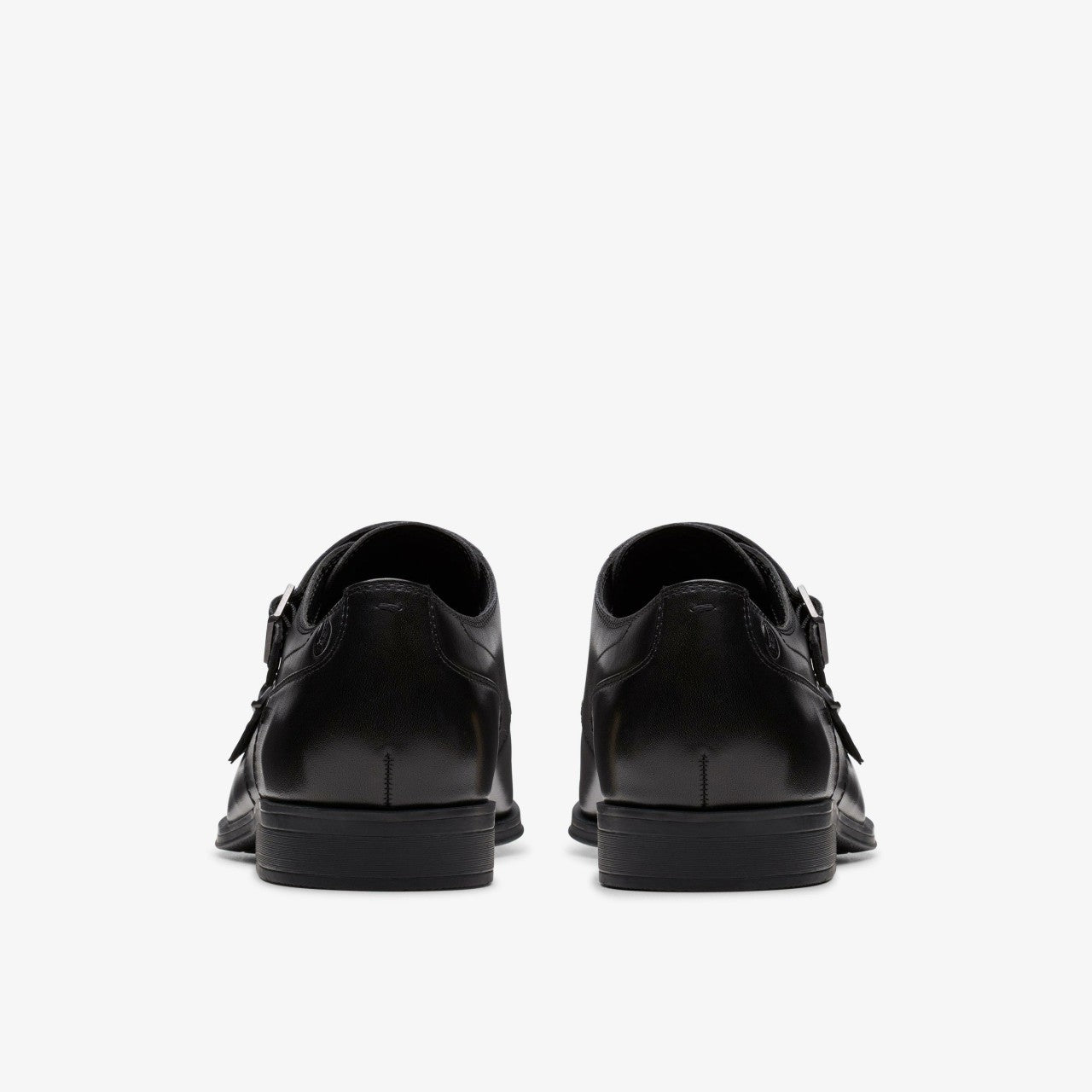 Paulton Monk Black Leather Clarks Men
