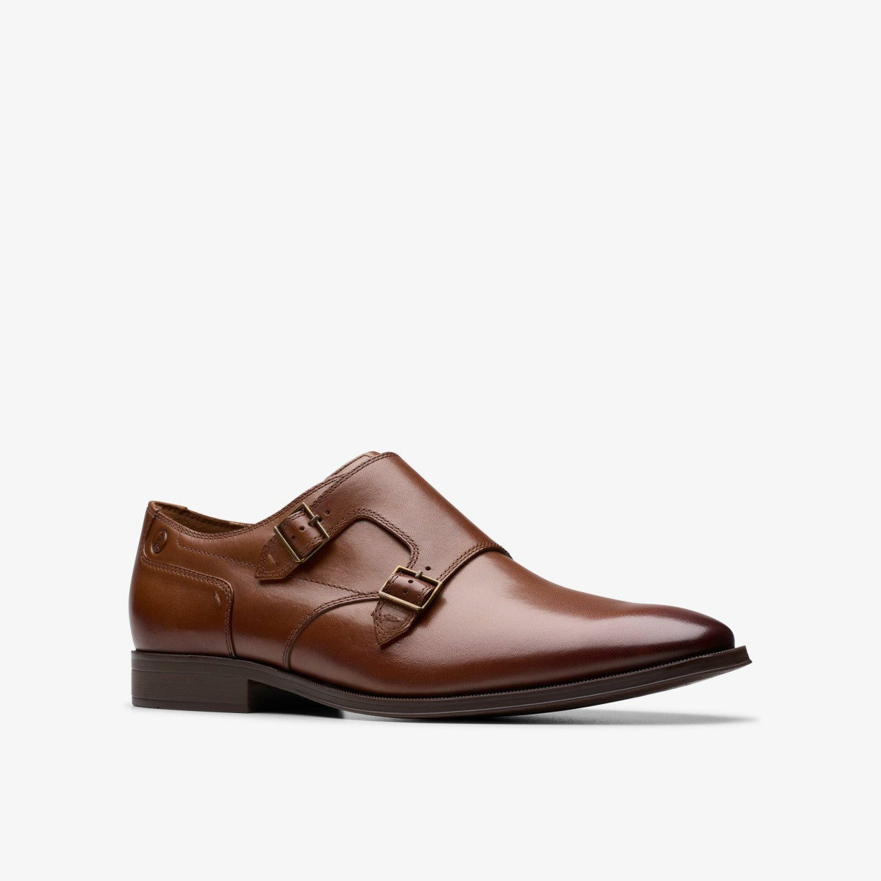 Paulton Monk Tan Leather Clarks Men
