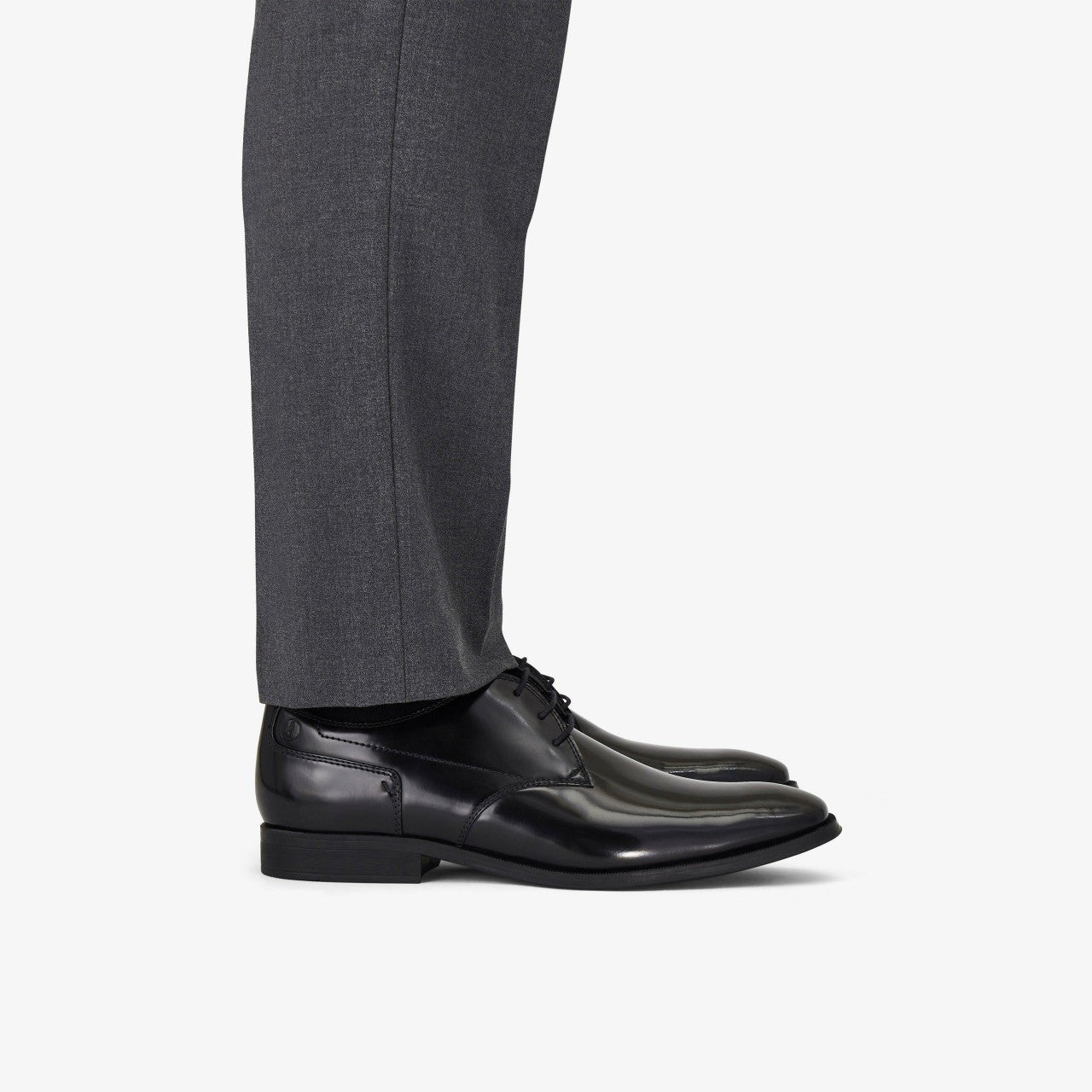 Paulton Lace Black Hi Shine Leather Clarks Men