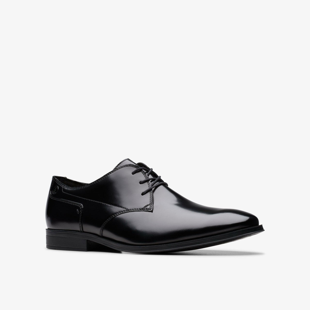 Paulton Lace Black Hi Shine Leather Clarks Men