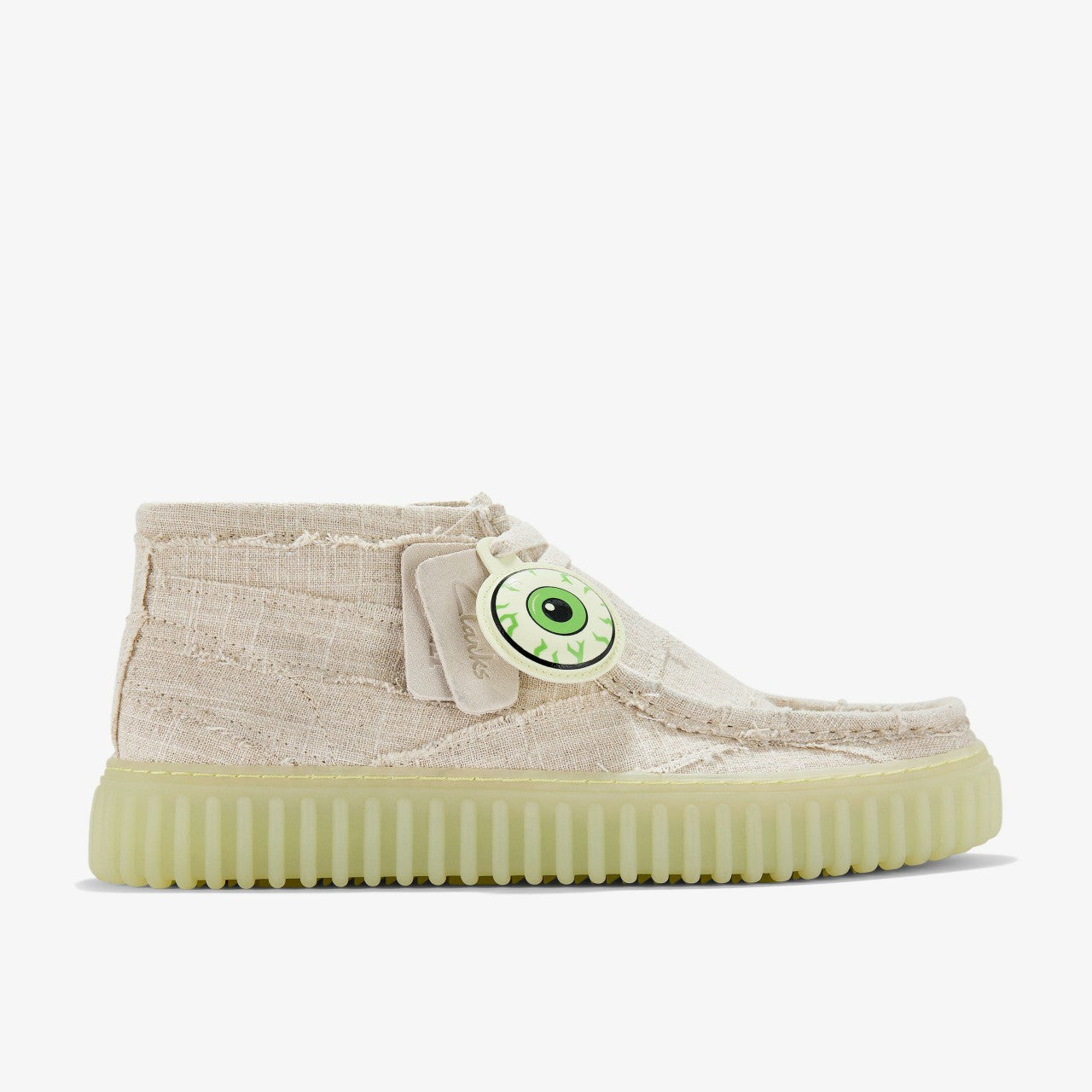 Torhill Hallow Off White Textile Clarks Men