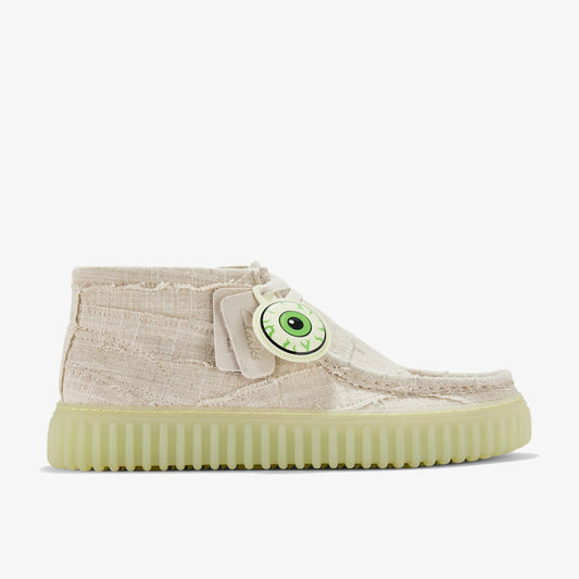 Torhill Hallow Off White Textile Clarks Men