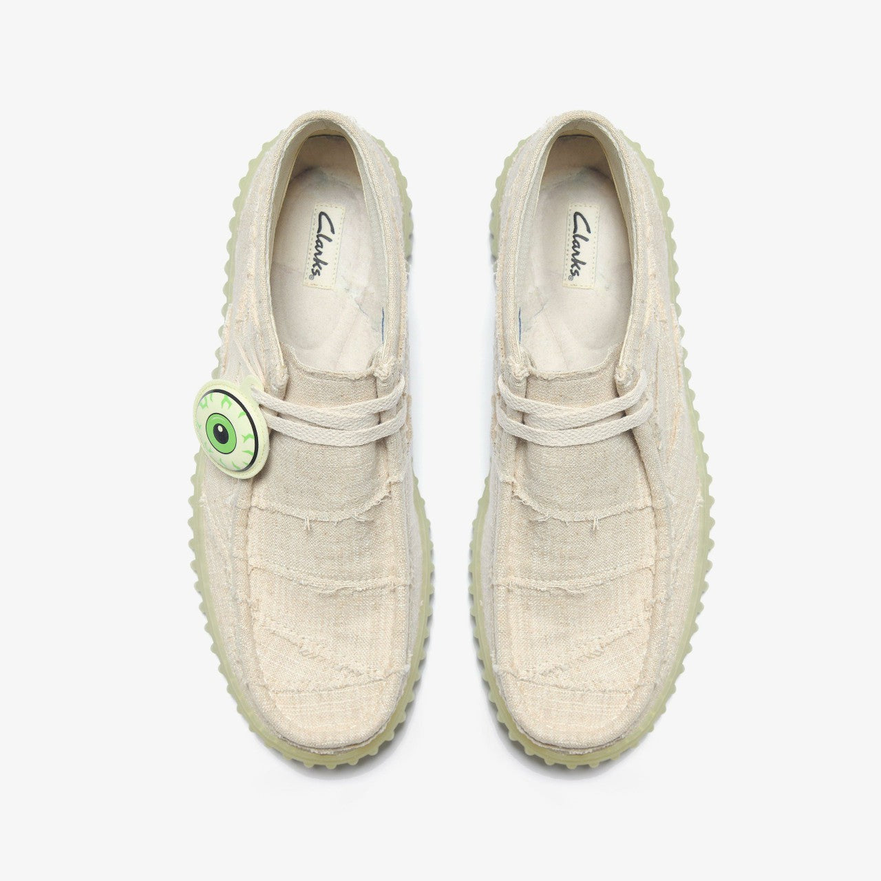 Torhill Hallow Off White Textile Clarks Men