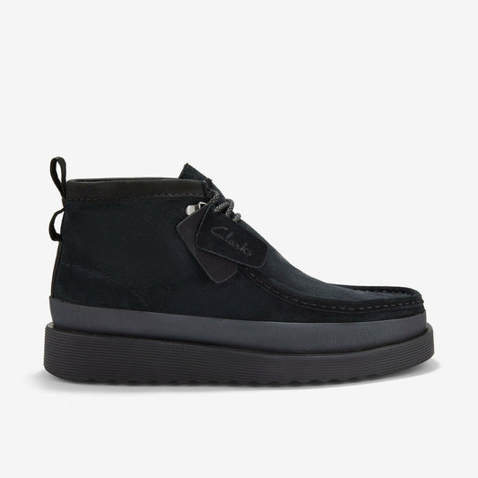 Wallabee FTR2 Hi Black Suede Clarks Men