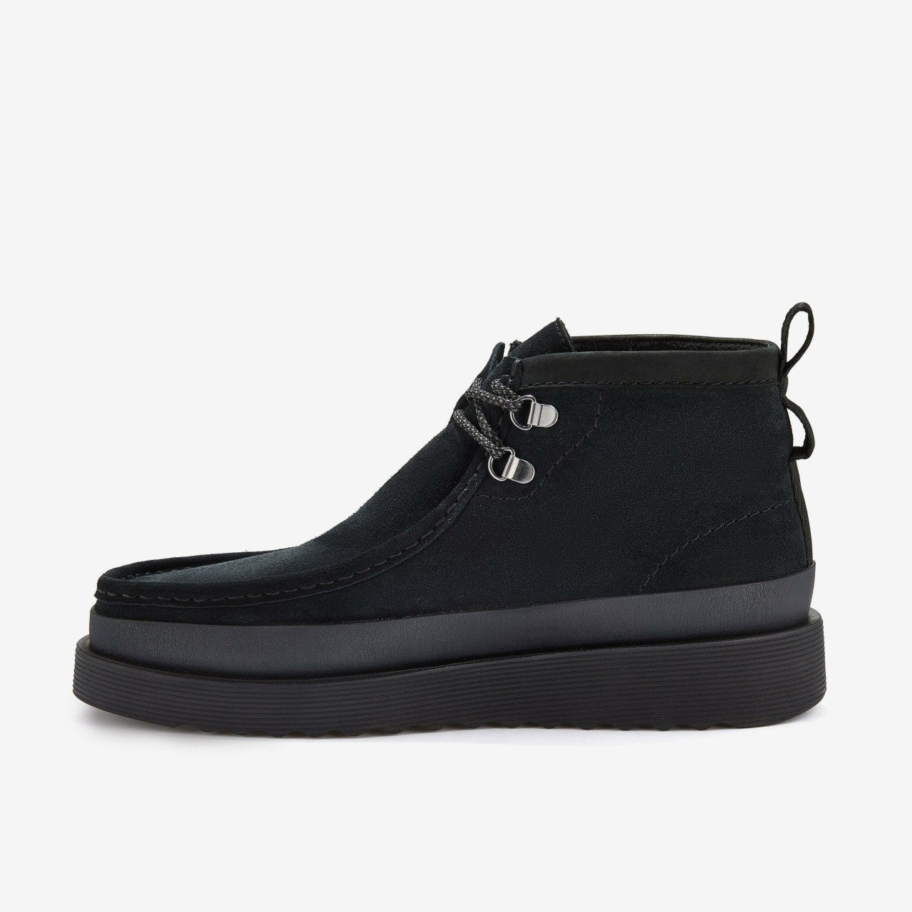 Wallabee FTR2 Hi Black Suede Clarks Men
